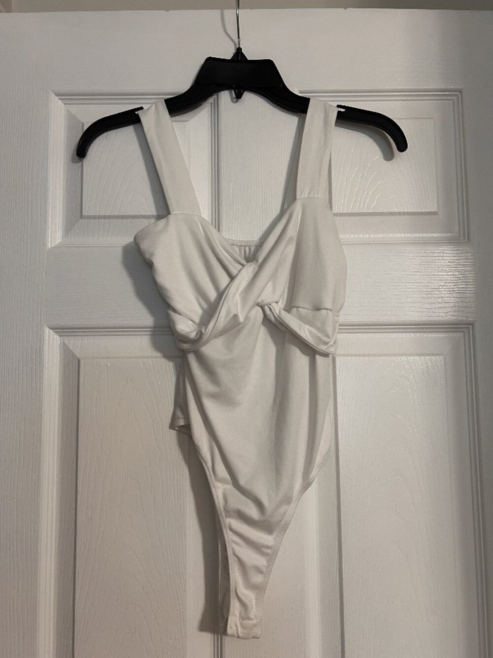 Lulus White Twist-Front Sleeveless Bodysuit